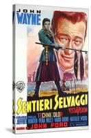 The Searchers, Italian Movie Poster, 1956-null-Stretched Canvas