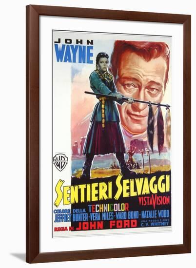 The Searchers, Italian Movie Poster, 1956-null-Framed Art Print