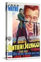 The Searchers, Italian Movie Poster, 1956-null-Stretched Canvas