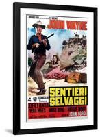 The Searchers, Italian Movie Poster, 1956-null-Framed Art Print