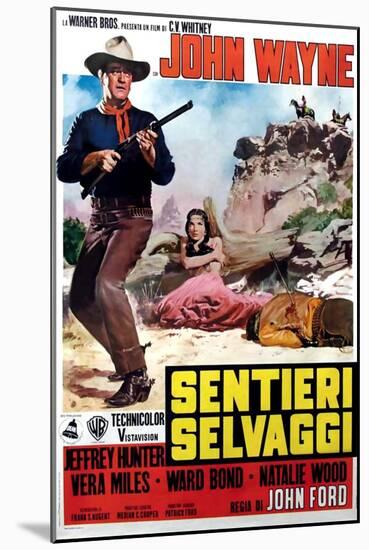 The Searchers, Italian Movie Poster, 1956-null-Mounted Art Print