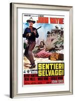 The Searchers, Italian Movie Poster, 1956-null-Framed Art Print