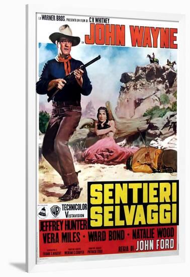 The Searchers, Italian Movie Poster, 1956-null-Framed Art Print