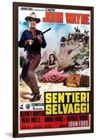 The Searchers, Italian Movie Poster, 1956-null-Framed Art Print