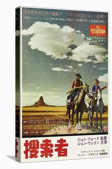 The Searchers, Japanese Movie Poster, 1956-null-Stretched Canvas