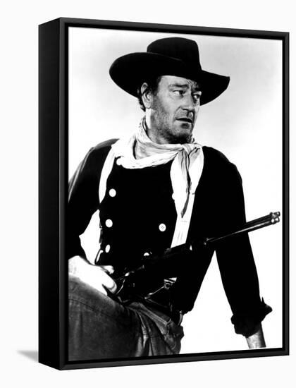 The Searchers, John Wayne, 1956-null-Framed Stretched Canvas