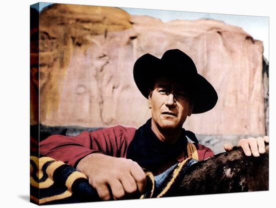 The Searchers, John Wayne, 1956-null-Stretched Canvas