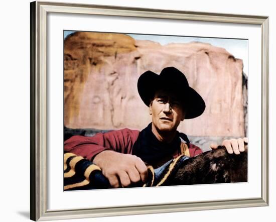 The Searchers, John Wayne, 1956-null-Framed Photo