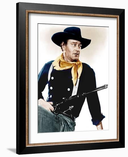 THE SEARCHERS, John Wayne, 1956-null-Framed Photo