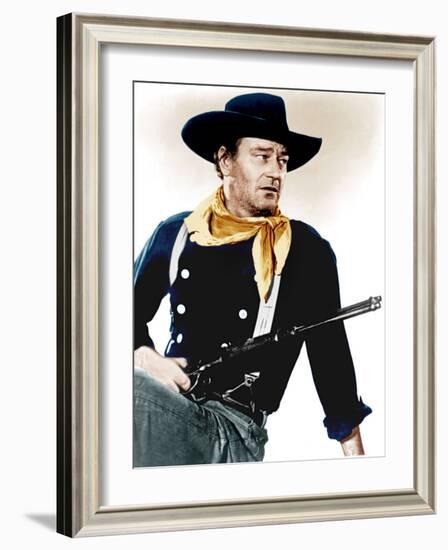 THE SEARCHERS, John Wayne, 1956-null-Framed Photo