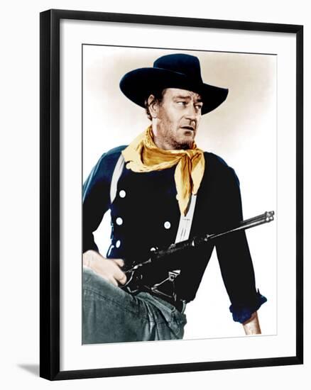 THE SEARCHERS, John Wayne, 1956-null-Framed Photo