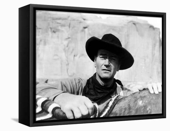 The Searchers, John Wayne, 1956-null-Framed Stretched Canvas