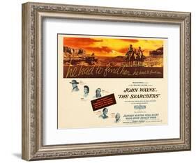 THE SEARCHERS, John Wayne, Natalie Wood, Vera Miles, Jeffrey Hunter, Ward Bond, 1956-null-Framed Art Print