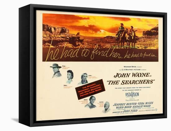 THE SEARCHERS, John Wayne, Natalie Wood, Vera Miles, Jeffrey Hunter, Ward Bond, 1956-null-Framed Stretched Canvas