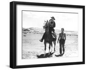 The Searchers, Natalie Wood, John Wayne, Jeffrey Hunter, 1956-null-Framed Photo