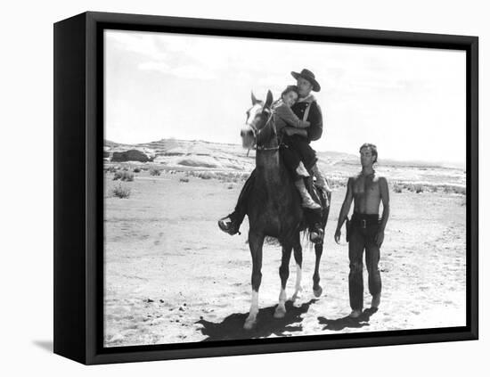 The Searchers, Natalie Wood, John Wayne, Jeffrey Hunter, 1956-null-Framed Stretched Canvas