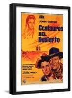 The Searchers, Spanish Movie Poster, 1956-null-Framed Art Print