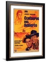 The Searchers, Spanish Movie Poster, 1956-null-Framed Art Print