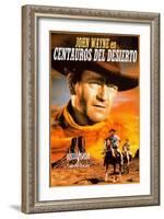 The Searchers, Spanish Movie Poster, 1956-null-Framed Art Print