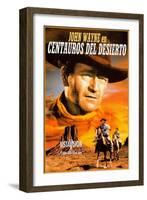 The Searchers, Spanish Movie Poster, 1956-null-Framed Art Print