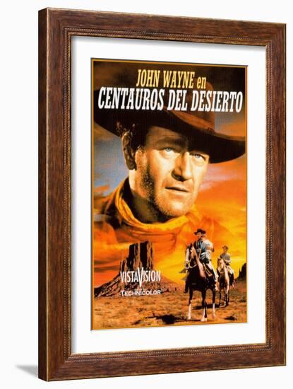 The Searchers, Spanish Movie Poster, 1956-null-Framed Art Print