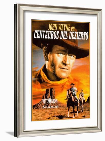 The Searchers, Spanish Movie Poster, 1956-null-Framed Art Print