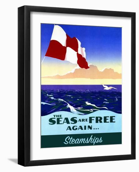 The Seas Are Free Again For Steam Leisure Travel-null-Framed Art Print