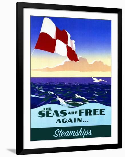 The Seas Are Free Again For Steam Leisure Travel-null-Framed Art Print