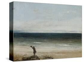 The Seashore at Palavas, 1854-Gustave Courbet-Stretched Canvas