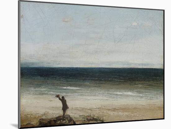 The Seashore at Palavas, 1854-Gustave Courbet-Mounted Giclee Print