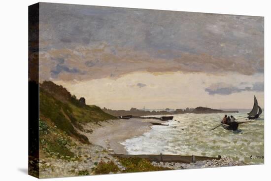 The Seashore at Sainte-Adresse, 1864-Claude Monet-Stretched Canvas