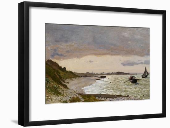 The Seashore at Sainte-Adresse, 1864-Claude Monet-Framed Giclee Print