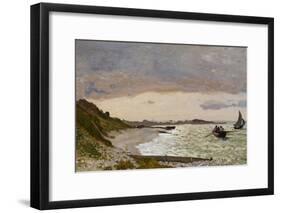 The Seashore at Sainte-Adresse, 1864-Claude Monet-Framed Giclee Print