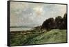 The Seashore Near Villerville, 1875-Charles François Daubigny-Framed Stretched Canvas