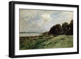 The Seashore Near Villerville, 1875-Charles François Daubigny-Framed Giclee Print