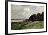 The Seashore Near Villerville, 1875-Charles François Daubigny-Framed Giclee Print