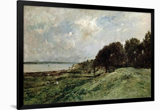 The Seashore Near Villerville, 1875-Charles François Daubigny-Framed Giclee Print