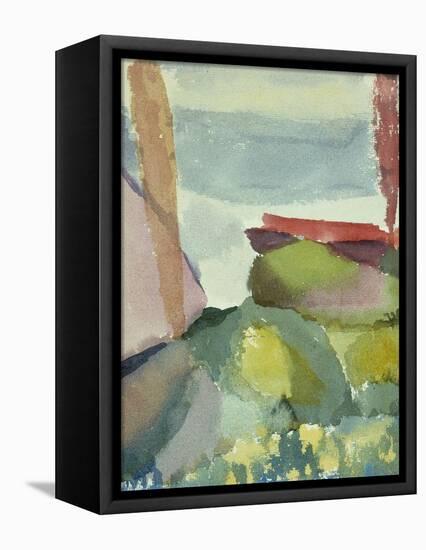 The Seaside in the Rain; See Ufer Bei Regen-Paul Klee-Framed Stretched Canvas