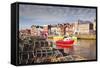 The Seaside Town of Whitby in the North York Moors National Park-Julian Elliott-Framed Stretched Canvas