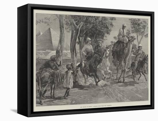 The Season in Egypt, a Canter Home from the Pyramids-William Heysham Overend-Framed Stretched Canvas