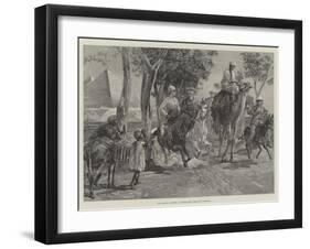 The Season in Egypt, a Canter Home from the Pyramids-William Heysham Overend-Framed Giclee Print