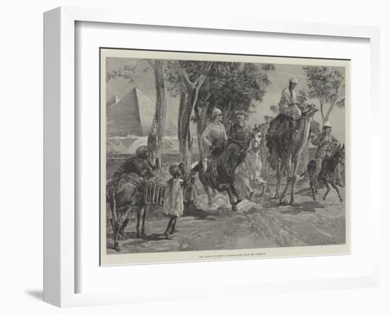 The Season in Egypt, a Canter Home from the Pyramids-William Heysham Overend-Framed Giclee Print