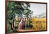 The Season Of Love-Currier & Ives-Framed Giclee Print