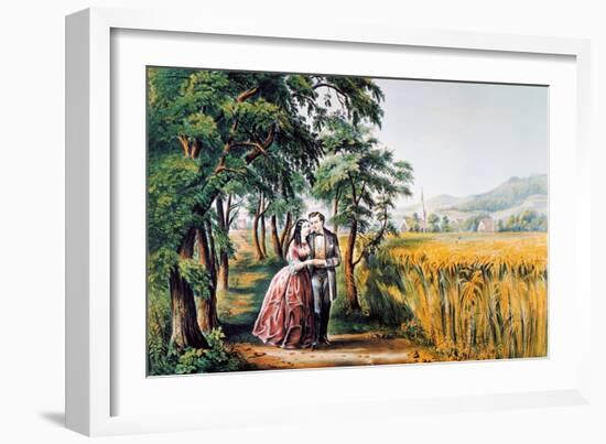 The Season Of Love-Currier & Ives-Framed Giclee Print