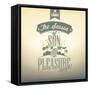 The Season Of Sun And Pleasure Typography Background For Summer-Melindula-Framed Stretched Canvas