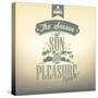 The Season Of Sun And Pleasure Typography Background For Summer-Melindula-Stretched Canvas