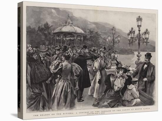 The Season on the Riviera, a Concert on the Terrace of the Casino at Monte Carlo-null-Stretched Canvas