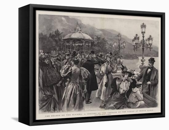 The Season on the Riviera, a Concert on the Terrace of the Casino at Monte Carlo-null-Framed Stretched Canvas