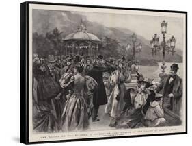 The Season on the Riviera, a Concert on the Terrace of the Casino at Monte Carlo-null-Framed Stretched Canvas