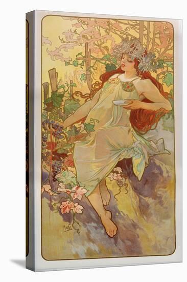 The Seasons: Autumn, 1896-Alphonse Mucha-Stretched Canvas